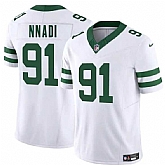 Men & Women & Youth New York Jets #91 Derrick Nnadi White 2025 F.U.S.E. Vapor Untouchable Limited Stitched Jersey,baseball caps,new era cap wholesale,wholesale hats